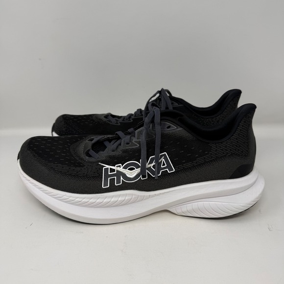Hoka One One Other - Hoka Mach 6 Mens 11.5 Black White Running Shoes Sneakers Athletic 1147790 BWHT